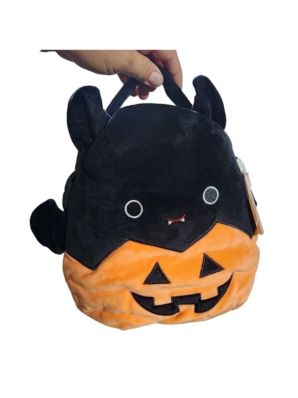Nwt Emily Bat Squishmallows treat pail Halloween bag bat in pumpkin